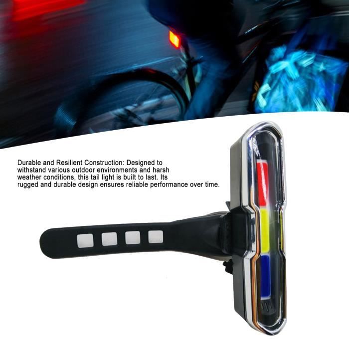 Feu Arrière Vélo Rechargeable USB – BBB Signal Pro BLS-168, 250 Lumens, Angle 270°, étanche IPX7, Sangle Flexible