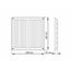 Graphite Air Vent Grille 450 mm x 450 mm avec moustiquaire Conduit Ventilation Housse