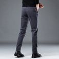 Pantalon décontracté haut de gamme pour hommes Pantalon de costume Pantalon crayon slim élastique jeans droits pour hommes-2