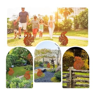 UNUS Piquet De Jardin Rouillé - 66 X 22 Cm - Métal Patiné - Herbe - Jardin Decorative - Moderne - Étroit - Montage Au Sol