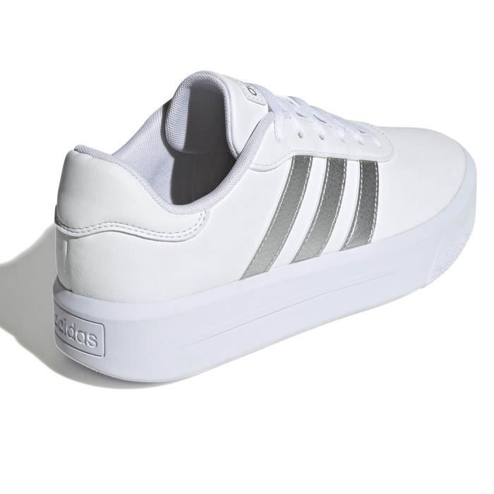Chaussures Femme ADIDAS Court Platform W Blanc Plateau Lacets