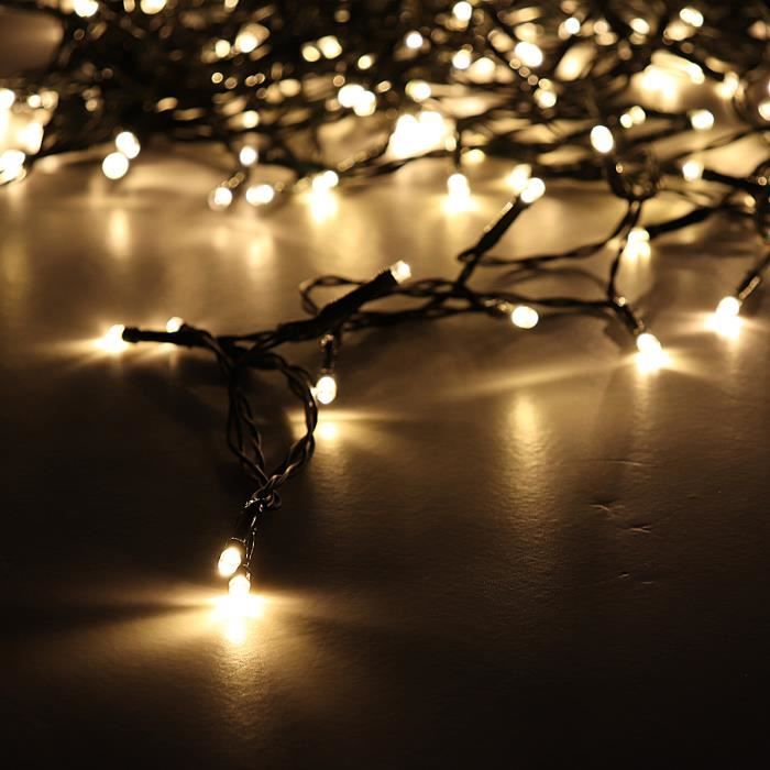 Guirlande Solaire Extérieure 20m 200 LED - Télécommande 8 Modes - Blanc Chaud - Étanche IP65