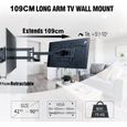 FORGING MOUNT Support mural pour TV à longue portée 1090 mm, bras articulé, inclinable et  ant pour TV de 42 à 90", charge maxi[153]-3