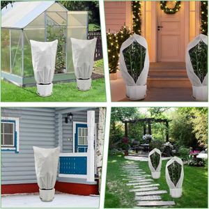 Housses De Protection Hiver Pour Plantes - Sacs Anti-gel Avec Cordon Et Zip Pour Arbustes