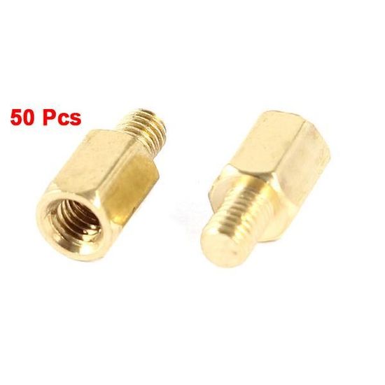 50pcs boulons pour carte mère de PC et PCB laiton ENTRETOISE M3 6+4mm 50pcs boulons pour carte mère de PC et PCB laiton ENTRETOISE M3 6+4mm