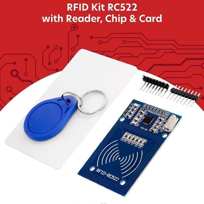 Kit RFID RC522 Avec Lecteur Puce Et Carte 1356 MHz SPI Compatible Avec ...