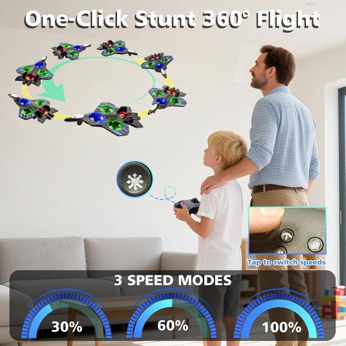 Avion Télécommandé Goolsky En Mousse EPP – 2,4 GHz, Rotation 360°, Résistant, Batterie 500 MAh