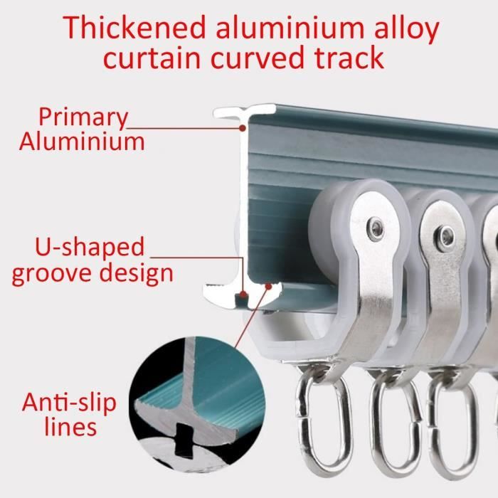 Rail Rideau Courbable Rail Pour Rideau Courbe Plafond – CZUSA
