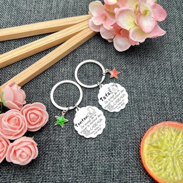 Porte-clés Cadeau Pour Tata "Amie Formidable" - Alliage Argenté, Pendentif 3 Cm - Idée Cadeau Noël, Anniversaire, Naissance - 14