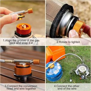 Tuyau Tressé Pour Réchaud Camping - Acier Inoxydable Et Cuivre, 35 Cm - Pour Gaz, Poêle à Cassette