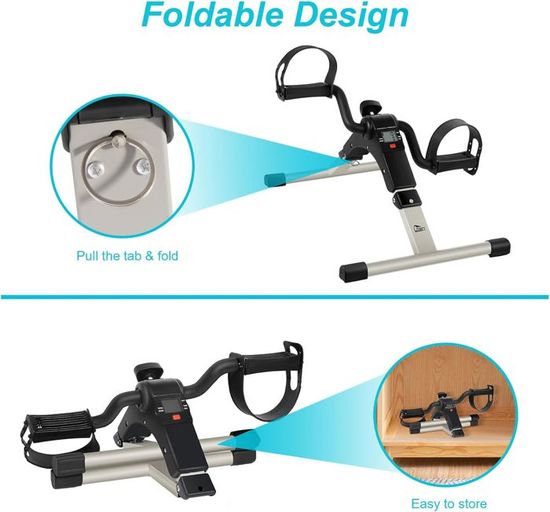 Vélo D'exercice Mini Pour Bras Et Jambes – Pédalier électrique Réglable Avec Télécommande – Idéal Rééducation & Fitness à Domicile