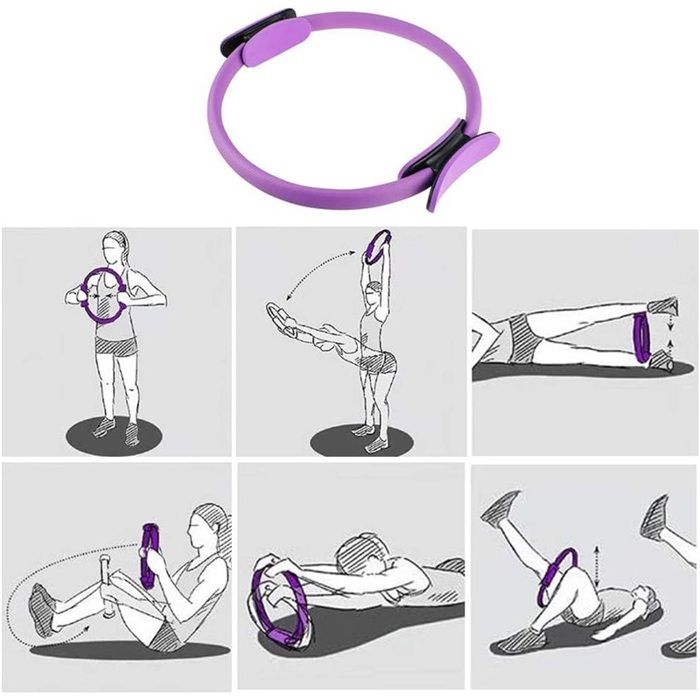 Cercle Pilates double-poignée rembourré 36cm