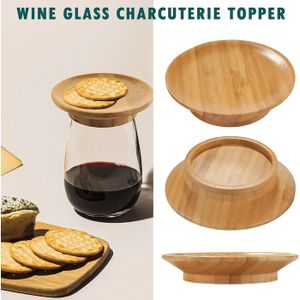 Lot De 4 Dessous De Verre Ronds En Bois Naturel - Diamètre 10,5 Cm