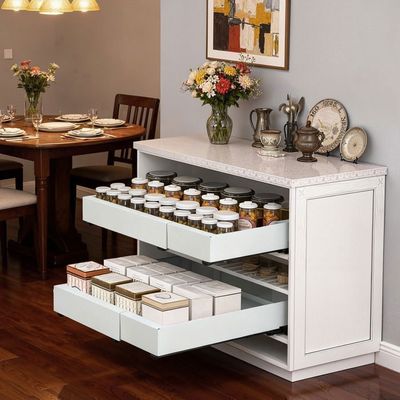 QINERSAW 2 PCS Organisateur de Panier Coulissant 37.6x15.2x11.2cm QINERSAW 2 PCS Organisateur de Panier Coulissant 37.6x15.2x11.2cm