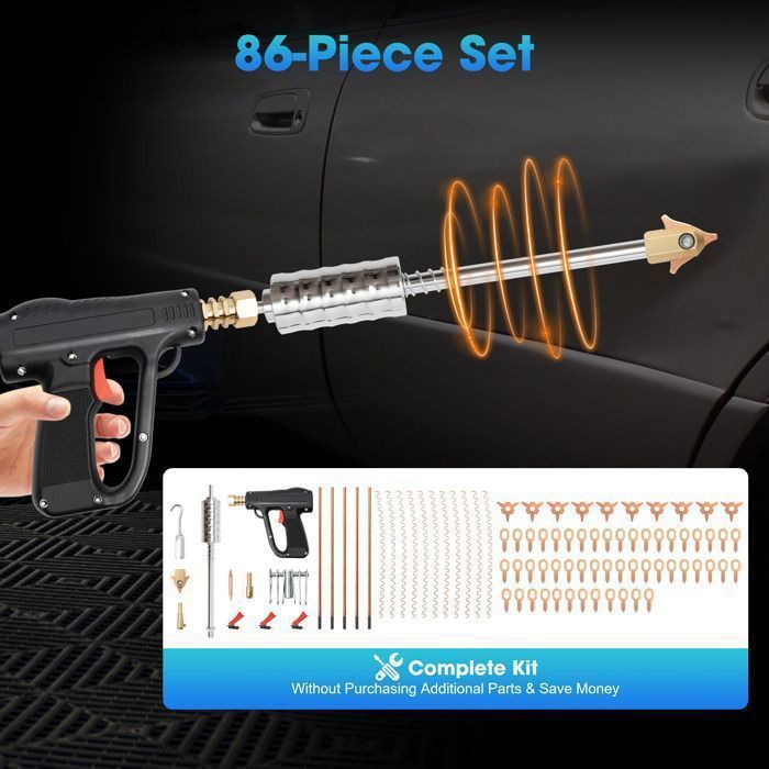 Kit D'extraction De Débosselage De Carrosserie De Voiture, 73 Pièces, Goujons D'électrodes De Soudage Pour Accessoires De Soudage Par Points