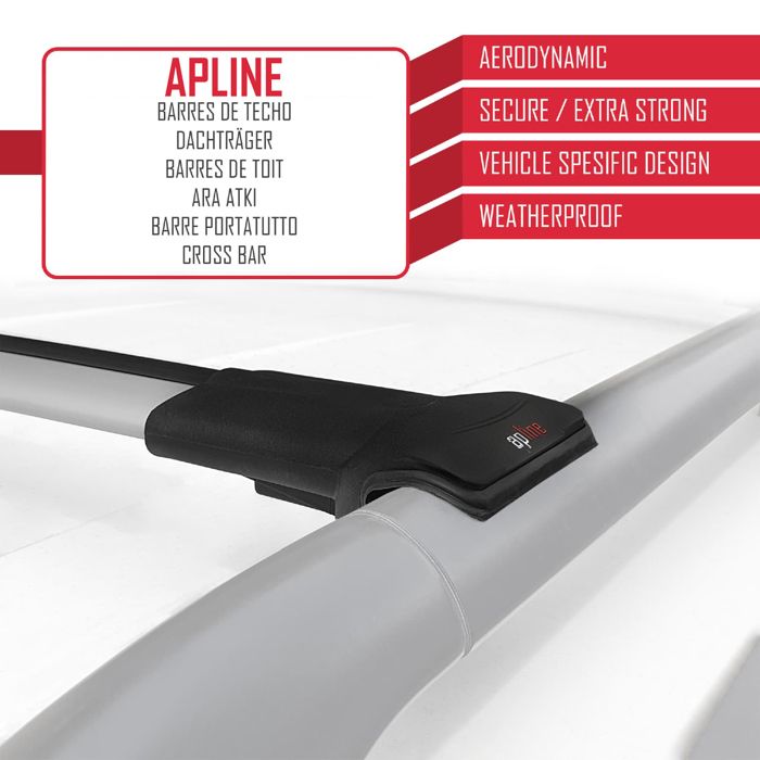 Pour Fiat Qubo 2008-2017 Barres De Toit BASIC Modèle Railing Porte-Bagages De Voiture - Noir - Auto