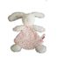 DOUDOU BABYNAT BABY NAT LAPIN PLAT BLEU PETALES ETOILE LUMINESCENT