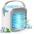 ®TONLRGY Climatiseur portable silencieux avec veilleuse 7 couleurs et 3 vitesses, rafraîchisseur d'air pour la maison