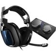 Casque Gaming - LOGITECH G - A40 - TR + MixAmp Pro - Noir et bleu-0