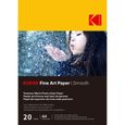 KODAK - 20 feuilles de papier photo 230g/m², mat, Format A4 (21x29,7cm), Impression Jet d'encre effet lisse - 9891092-0