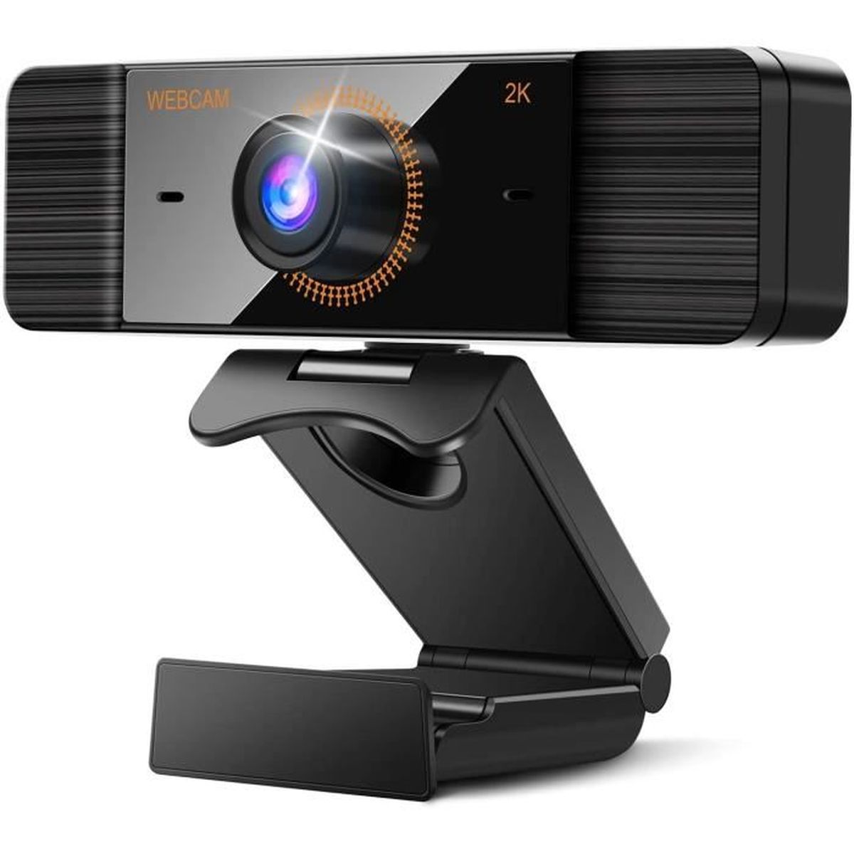 Webcam 2K Microphone Stéréo Létude en Ligne et la Conférence Avec Couvercle de Confidentialité Webcam PC pour la Les Appels Vidéo 4 Millions de pixels Webcam pc avec Auto Focus Plug & Play 