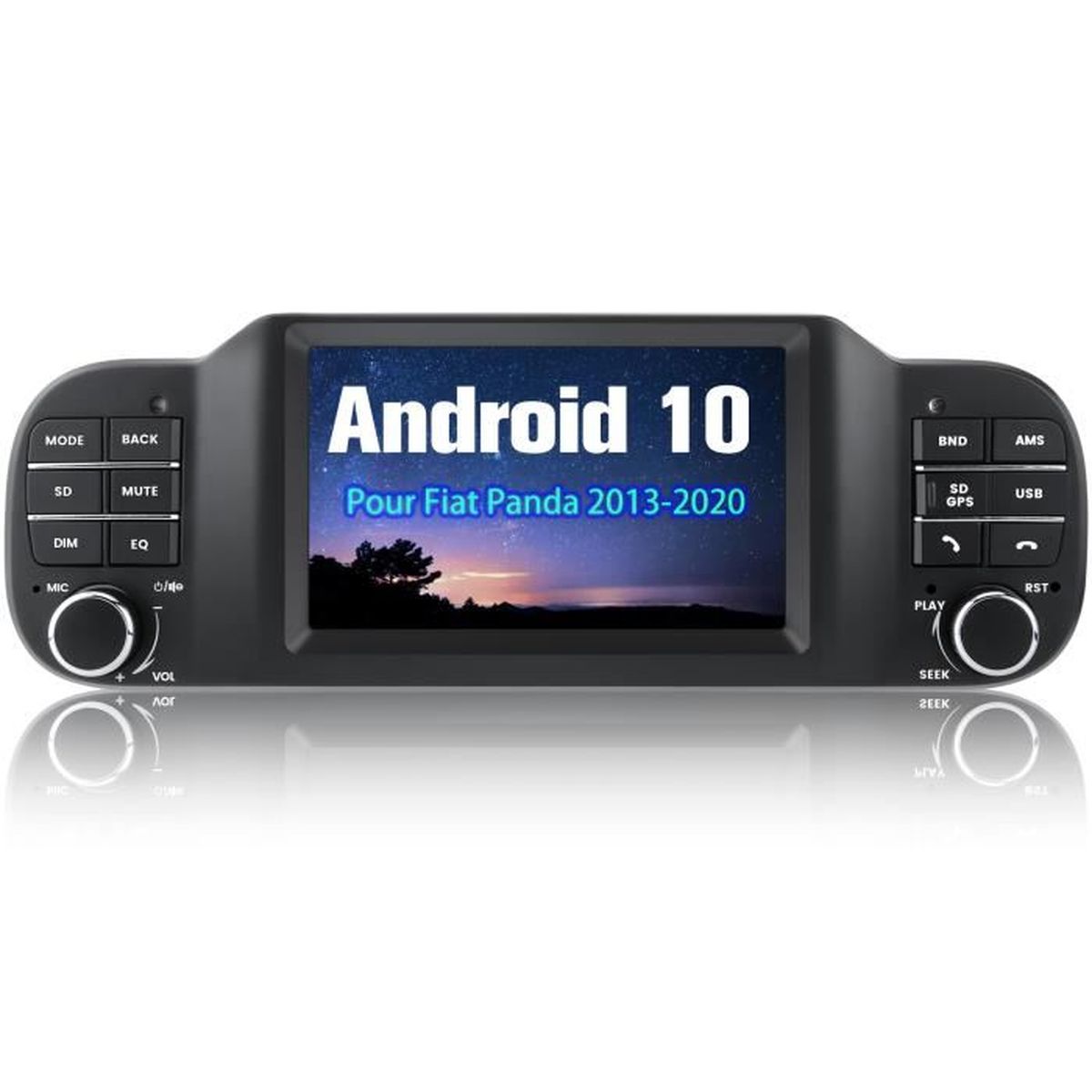 Autoradio Android 2 Din 7" Pour Fiat Panda 2013-2020 - 4G+64G, CarPlay/Android Auto Sans Fil, GPS, Caméra De Recul