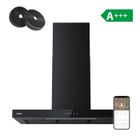 CIARRA Hotte Aspirante 90cm Wi-Fi Connecté Touche Tactile A+++ 650m3/h Booster 59dB Noir