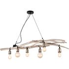 Suspension Bois - IDEAL LUX - DRIFTWOOD - 6 ampoules - Vintage - E27
