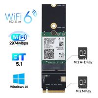 M.2 m clé ax200 - Carte Réseau Sans Fil Bluetooth, 3000 Mb-s, Pour Intel Ax200, Wi-fi 6, 5.1 M, A + E, Clé M.