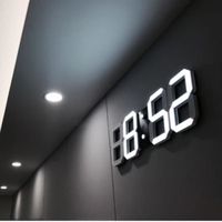 2019 NOUVEAU Digital 3D LED Horloge murale Alarme Montre 12-24 heures Affichage USB Moderne
