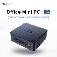 Beelink U59 Pro Mini PC 16 Go DDR4 RAM 500 Go SSD, Intel 11. Gen 4 Cores N5105 Prozessor Windows 11 Pro, Double HDMI, Double WiFi