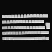 Keycaps Tutoy 62 Key Black White Blank Thick Pbt Iso Key Caps for Mechanical Keyboad - White