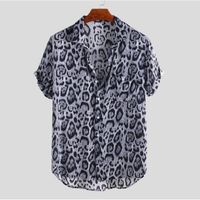 Chemise imprimé léopard pour Homme - Black-Eu Size - Manches courtes - Style Disco - Aloha