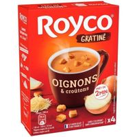 LOT DE 3 - ROYCO - Soupe Minute Soup Gratinée Oignon Et Croûtons déshydratée - boite de 60 g