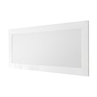 Miroir rectangulaire Blanc laqué brillant - LUBIO - L 170 x l 2 x H 75