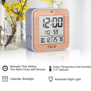 Radio réveil Mini horloge numérique Portable, affichage de la t