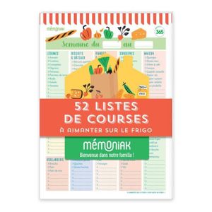 Memo liste de courses aimante 52 feuilles detachables - Cdiscount