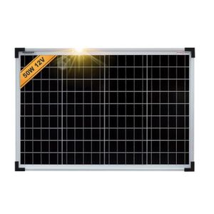 KIT PHOTOVOLTAIQUE Enjoy solar Mono 50 W 12V Panneau solaire monocristallin Panneau solaire photovoltaïque idéal pour camping-car, abri de.[G10]