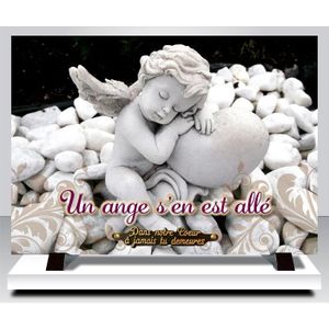 Plaque funéraire personnalisée Cœur - Angelot - Cdiscount Au quotidien