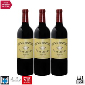 VIN ROUGE Clos du Marquis Rouge 2017 - Lot de 3x75cl - Vin R