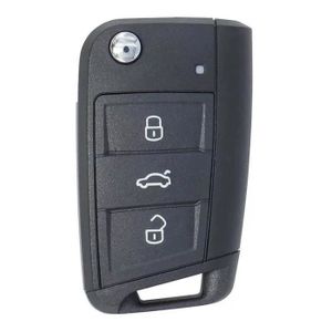 PIFOOG Coque de clé pour Volkswagen VW Tiguan Golf GTI Altas Jetta  Accessoires Coque de clé de voiture en TPU souple 4 boutons Housse de  protection pour fille femme Blanc argenté 