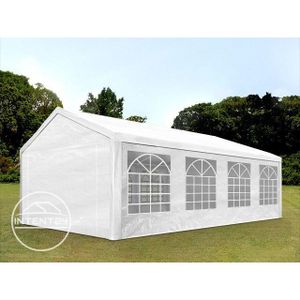 TONNELLE - BARNUM Tente de réception TOOLPORT 4x8m - Blanc - PE 180g