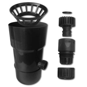Raccord PVC Pour Récupérateur D'Eau De Pluie - Fixation Gouttière 50 Mm, Sortie Filetée 20x27, Écologique
