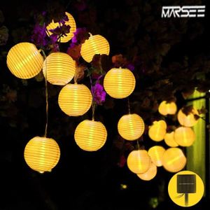 DEL Guirlande Électrique lampion avec 20 Lumières Blanc chaud longueur 10,75 M