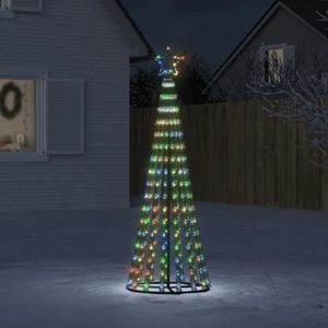 VOILE D'OMBRAGE vidaXL Arbre de Noël lumineux conique 275 LED colorées 180 cm 358067