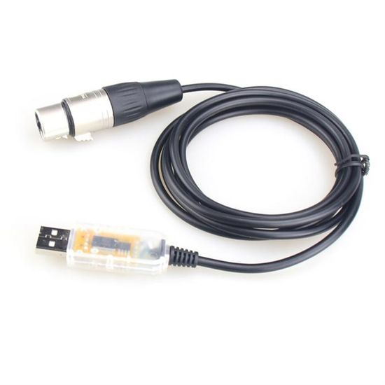 Adaptateur USB Vers DMX512 Pour Contrôle D'éclairage LED - Compatible PC, Débit Jusqu'à 3 Mbps, Câble 1,8 M - 7
