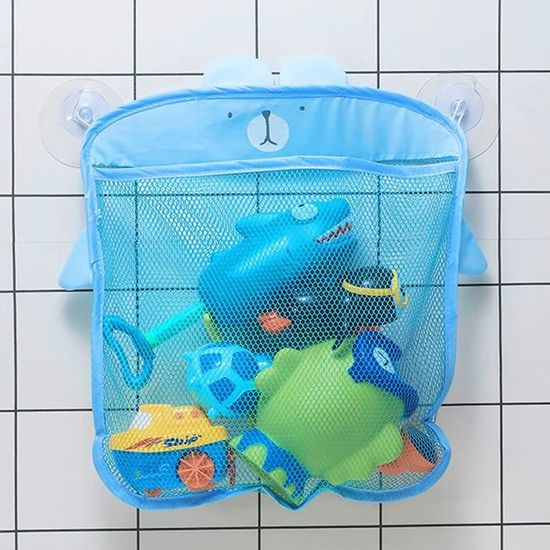 Filet De Rangement Pour Jouets De Bain - 2 Crochets, Drainage Rapide - Pour Salle De Bain, Baignoire - 27x31 Cm