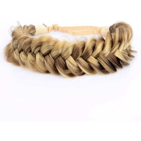Serre-tête En Tresse Synthétique Blonde — Avec élastique, Neuf, Accessoire Cheveux Doré