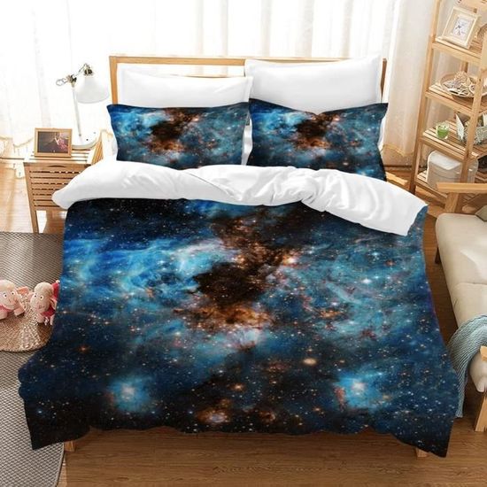 Parure De Lit Enfant MALITING 135x200 Cm - Housse De Couette + Taie 80x80 Cm Microfibre, Motifs Personnalisables