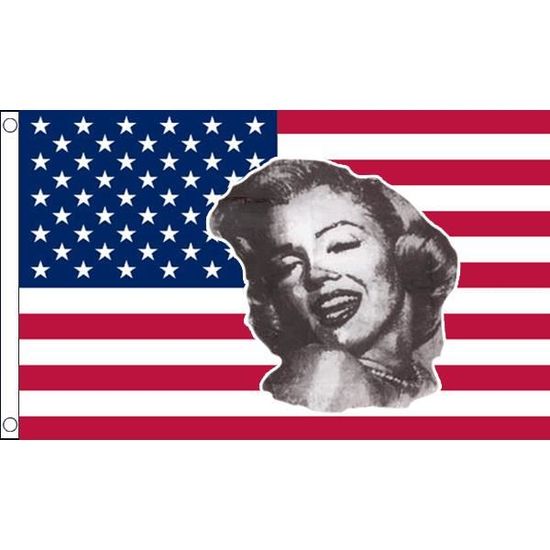 Drapeau USA Marilyn Monroe 150x90cm Am ricain Etats Unis Haute Drapeau USA Marilyn Monroe 150x90cm Am ricain Etats Unis Haute